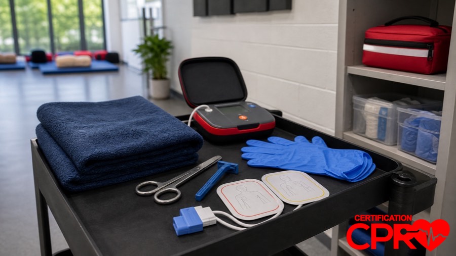 AED training supplies for special situations in CPR classes in Chicago.