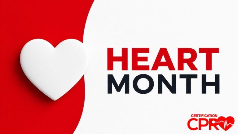 Heart Month awareness graphic for CPR readiness in Chicago.